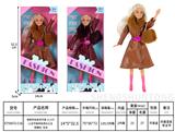 OBL10434156 - 新款时尚皮衣外套 11.5寸11关节咖啡色芭比公主  配腰包  毛包