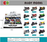 OBL10438051 - 12PCS/平展示盒
滑行合金摩托车