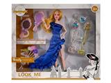 OBL10438257 - 11.5寸实身活动关节时尚晚礼服芭比娃娃,配手环,梳子,镜子,花束,法杖,戒指,手提包