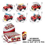 OBL10439506 - 跨境电商DIY拼装积木 消防队34/39/43/42/37/41PCS-6款混装
