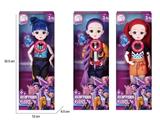 OBL10442002 - K-POP猎魔系列  12寸12关节实身身带七彩灯光主题曲真玻璃眼珠惊喜猎魔女团娃娃带七彩灯光主题曲3款混装