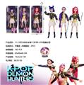 OBL10442004 - K-POP 猎魔女团真人版11.5寸12关节实身带七彩灯光主题曲Rumi鲁米打歌芭比带武器3款混装