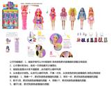 OBL10442040 - 过家家系列11.5寸实身变色泡水芭比带5样不同的惊喜配件，【脸部和头发变色是循环】4款随机混装6PCS