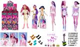 OBL10443271 - K-POP 猎魔女团真人版11.5寸9关节实身带七彩灯光主题曲鲁米佐依米拉儿唱歌芭比带金貂卡片一张带摇滚吉他带发夹带手提包3款9PC混装