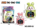 OBL10443739 - 小兔子卡通大立体卡通触摸屏益智玩具井字棋游戏机3粒7号电池（不包电）粉/绿两色混装