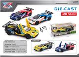 OBL10445604 - 1:28 合金车模 福特GT 灯光音乐 3开门 回力（1只装）