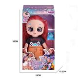OBL10451132 - 13寸5关节摇头PVC搪胶5D眼睛娃娃胖童K-POP猎魔女团娃娃带灯光音乐带宠物