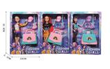 OBL10451139 - K-POP 猎魔女团11.5寸12关节实身芭芘带吉他帽子耳机话筒吸塑三款随机混装