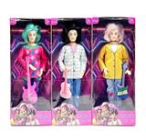 OBL10451148 - K-POP 猎魔男团动画版  11.5寸12关节实身带吉他男人猎魔乐队三人随机混装