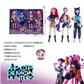OBL10451152 - K-POP 猎魔女团真人版11.5寸12关节实身带七彩灯光主题曲Rumi鲁米带吉他2人装