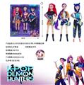 OBL10451154 - K-POP 猎魔女团真人版11.5寸12关节实身带七彩灯光主题曲Rumi鲁米带吉他3人装