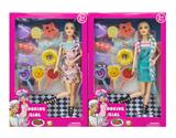 OBL10453495 - 11寸实身11关节糖果女孩芭比+糖果配件 2款混装