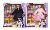 OBL10453520 - 11寸实身11关节礼服芭比+吸塑配件+相机 2款混装