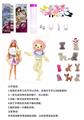 OBL10454898 - 15代高档惊喜11.5寸12关节实身金发狮萌宠芭比带1套动物毛绒时装衣服。带发夹，手提包，鞋子。项链4款配件。另外带一只随机小动物有2套衣服
