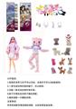 OBL10454901 - 15代高档惊喜11.5寸12关节实身泰迪熊萌宠芭比带1套动物毛绒时装衣服。带发夹，手提包，鞋子。项链4款配件。另外带一只随机小动物有2套衣服