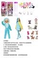 OBL10454905 - 16代高档惊喜11.5寸12关节实身海豚萌宠芭比带1套动物毛绒时装衣服。带发夹，手提包，鞋子。项链4款配件。另外带一只随机小动物有2套衣服