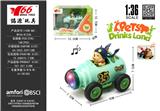 OBL10456724 - 1:36Q版合金绿色饮料瓶卡通蓝色狗回力车带灯光音乐
