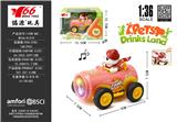 OBL10456754 - 1:36Q版合金粉色可乐罐卡通白色蛇回力车带灯光音乐