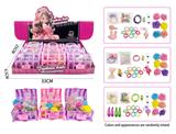 OBL10457133 - 女孩百宝箱饰品DIY串珠+发绳+发夹+钻石戒指+花朵+钥匙扣等（一展示盒9小盒）女孩过家家惊喜盲盒玩具款式造型随机混装