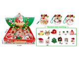 OBL10457143 - 水晶透明球DIY圣诞礼品饰品套装（发箍+手链+皮筋+发夹+毛绒卡通胸章）款式造型随机混装