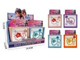 OBL10457148 - DIY手链串珠+铃铛钥匙扣手链挂件女孩精美饰品套装（一展示盒12小盒）透明盒