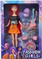 OBL10457321 - K-POP 猎魔女团真人版11.5寸12关节实身带架子鼓帽子吉他耳机话筒