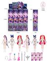 OBL10458316 - K-POP 猎魔女团真人版11.5寸9关节带灯光音乐实身芭芘带摇滚吉他话筒耳机三武器3款12PCS