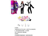 OBL10458982 - 高档惊喜11.5寸12关节实身熊猫萌宠芭比带1套动物毛绒时装衣服。带发夹，手提包，鞋子。项链4款配件。