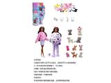 OBL10458985 - 高档惊喜11.5寸12关节实身夜光小熊萌宠芭比带1套动物毛绒时装衣服。带发夹，手提包，鞋子。项链4款配件。另外带一只随机小动物有2套衣服