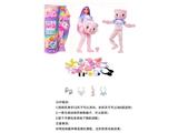 OBL10459002 - 15代高档惊喜11.5寸12关节实身泰迪熊萌宠芭比带1套动物毛绒时装衣服。带发夹，手提包，鞋子。项链4款配件。