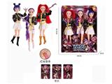 OBL10459221 - K-POP 猎魔女团真人版11.5寸12关节实身鲁米佐伊米cospiay朋克芭比带武器3人混装
