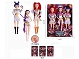 OBL10459222 - K-POP 猎魔女团真人版11.5寸12关节实身鲁米佐依米拉儿唱歌芭比带武器3人混装带卡片