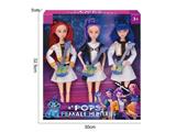 OBL10459254 - K-POP 猎魔女团真人版11.5寸12关节实身鲁米佐依米拉儿唱歌芭比带吉他3人混装
