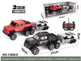OBL10459702 - 27MHz 1:18六轮越野带托板灯光遥控车（二款混装）