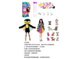 OBL10460178 - 高档惊喜11.5寸12关节实身中东鹰集萌宠芭比带1套动物毛绒时装衣服。带发夹，手提包，鞋子。项链4款配件。另外带一只随机小动物有2套衣服