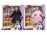 OBL10460345 - 11寸实身11关节礼服芭比+吸塑配件+相机 2款混装
