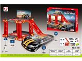 OBL10462815 - 益智拼装DIY赛车红色轨道停车场17PCS(GCC)