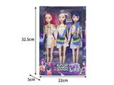OBL10464413 - 11.5寸实身11关节K-POP猎魔女团娃娃3只装（带配件）