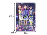 OBL10464414 - 11.5寸实身11关节K-POP猎魔女团娃娃3只装（带配件）