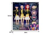 OBL10464427 - 11.5寸实身11关节K-POP猎魔女团娃娃3只装带配件