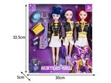 OBL10464512 - 11.5寸实身11关节K-POP猎魔女团娃娃3只装带配件