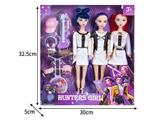 OBL10464526 - 11.5寸实身11关节K-POP猎魔女团娃娃3只装带配件