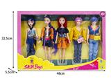OBL10464591 - 11.5寸实身11关节K-POP猎魔男团猎魔女团娃娃5只装带配件