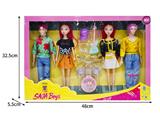 OBL10464601 - 11.5寸实身11关节K-POP猎魔男团猎魔女团娃娃4只装带配件