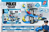 OBL10465215 - DIY拼装警察系列双层场景弹射台轨道车（30PCS）配1只小车