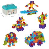 OBL10465894 - DIY双十字积木-约130PCS/彩虹色/小号手提收纳盒