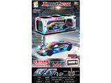 OBL10466432 - 1:14四通遥控车车身UV镀
 包装金银卡镭射工艺带精美陈列展架 带灯光