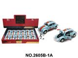 OBL10468440 - 1:36回力合金车模甲壳虫                        海湾版带灯光音乐                 （12只/展示盒）