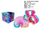 OBL10470776 - 中号闪片色爱心形状彩虹圈
