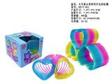 OBL10470786 - 大号闪片色爱心形状彩虹圈